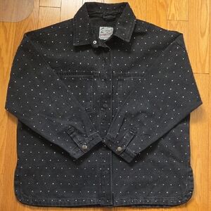 Stoosh Charcoal Denim Jacket with Rhinestones